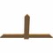 Ekena Millwork Eugene Smooth Timber Gable Bracket, Western Red Cedar, 60"W x 35"H x 1 1/2"D x 5 1/2"F, 14/12 Pitch GBW060X35X0206EUG00SWR - alternate 4